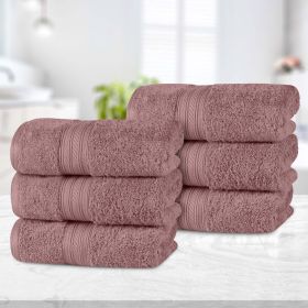 Atlas Cotton Plush Absorbent Heavyweight Luxury Hand Towel Set of 6 (Color: Grape Shake, size: 6 Piece Hand Towels)