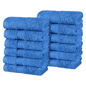 Atlas Cotton Absorbent Heavyweight Face Towel Washcloth Set of 12 (Color: Allure, size: 12 Piece Face Towels)