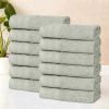 Honeycomb Textured Waffle Border Cotton Face Towels, Set of 6