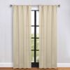 Solid Room Darkening Rod Pocket Blackout Curtain Panels, Set of 2