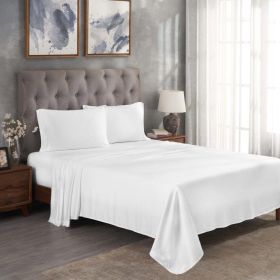 300 Thread Count Modal From Beechwood Solid Deep Pocket Bed Sheet Set (Color: White, size: California King)