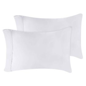 Modal from Beechwood 300 Thread Count Solid 2 Piece Pillowcase Set (Color: White, size: Standard)