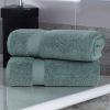 Zero-Twist Cotton Solid Soft Absorbent 2 Piece Bath Sheet Set